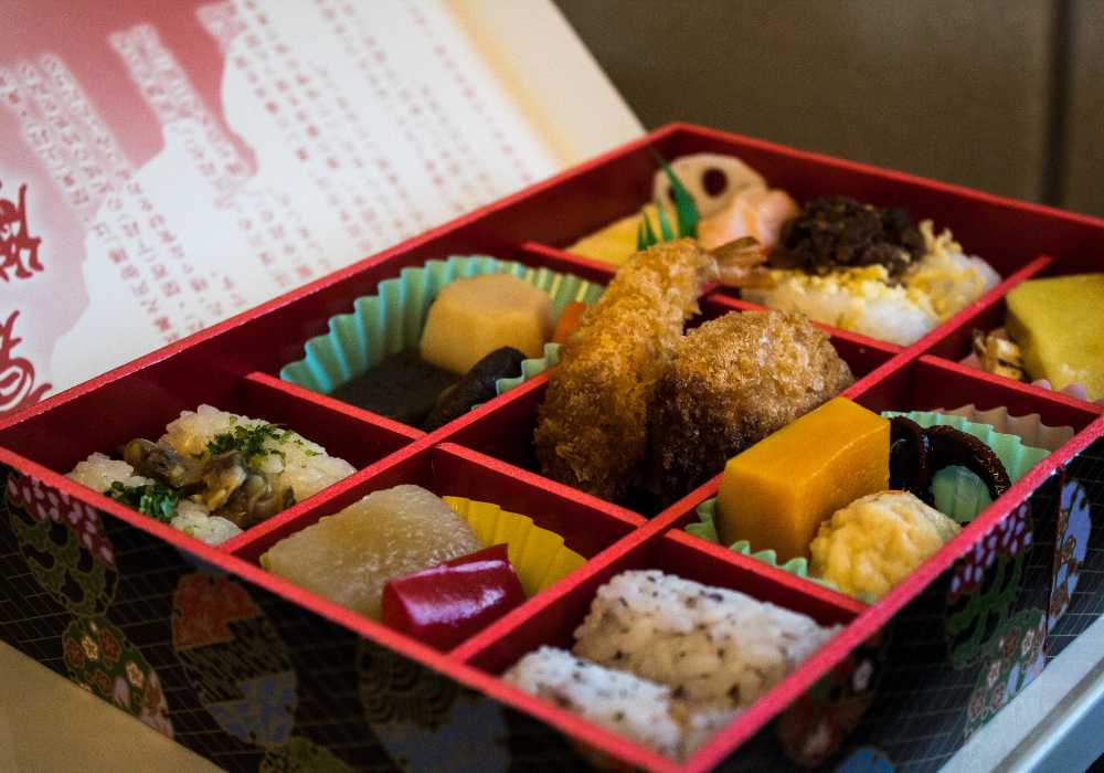 A box of food in a box.