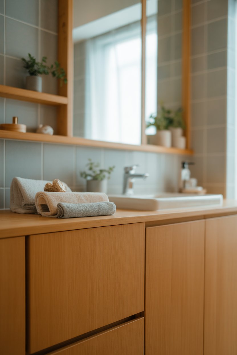 Natural wood accents